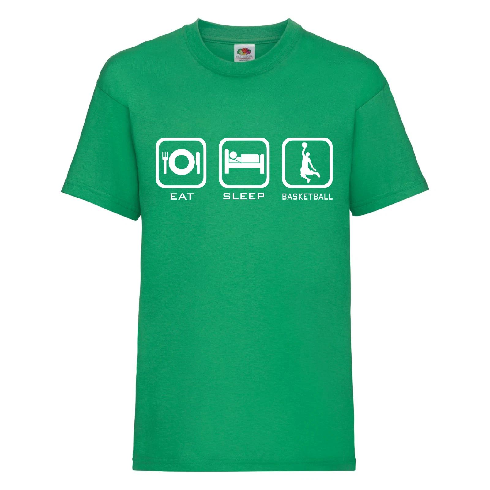 Eat, Sleep, Basketball- Kids Basketball Player T-Shirt - Birthday Gift M
