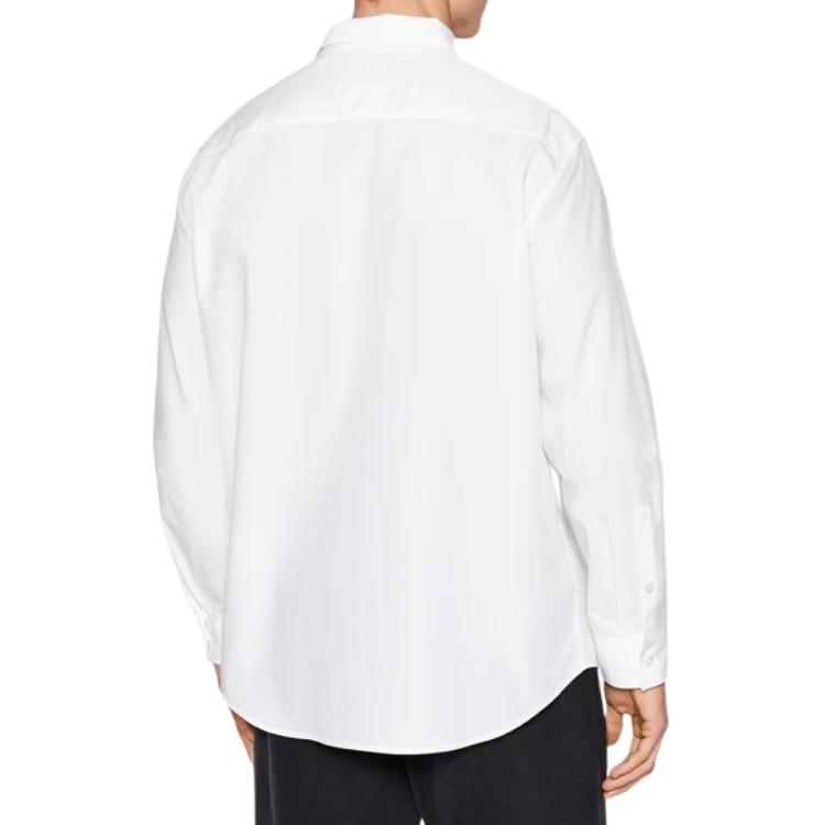 VERSACE JEANS COUTURE Shirts Men's White Pointed Collar Moderate Shirt 72GAL2R5-CN002-003