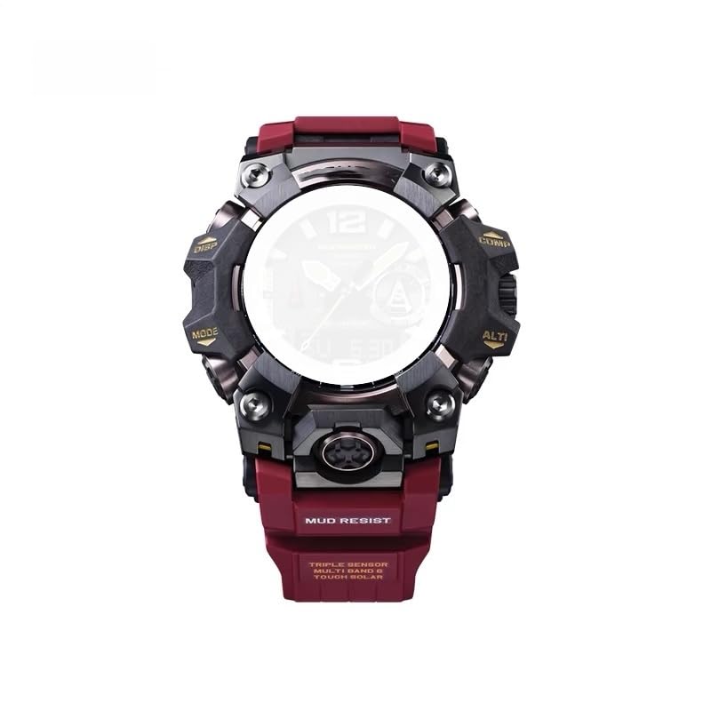 Suitable for Casio G-Shock GWG-B1000 watch band replacement, cheap G-Shock standard strap, gift for men (Red)
