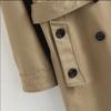 Women Casual Solid Color Double Breasted Outwear Fashion Sashes Office Coat Chic Epaulet Design Long Trench