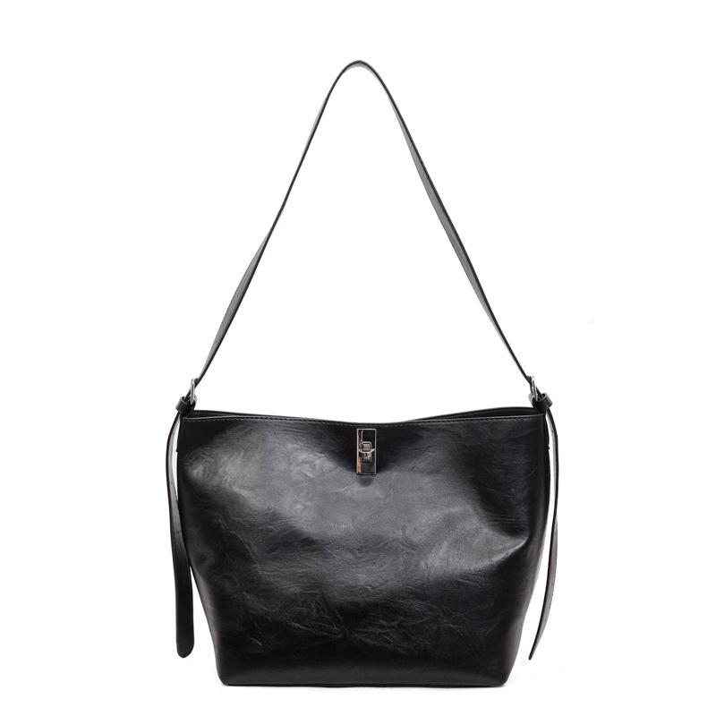 Модная сумка подмышку большой вместимости, простая одноплечевая сумка-ведро, высококлассная сумка через плечо