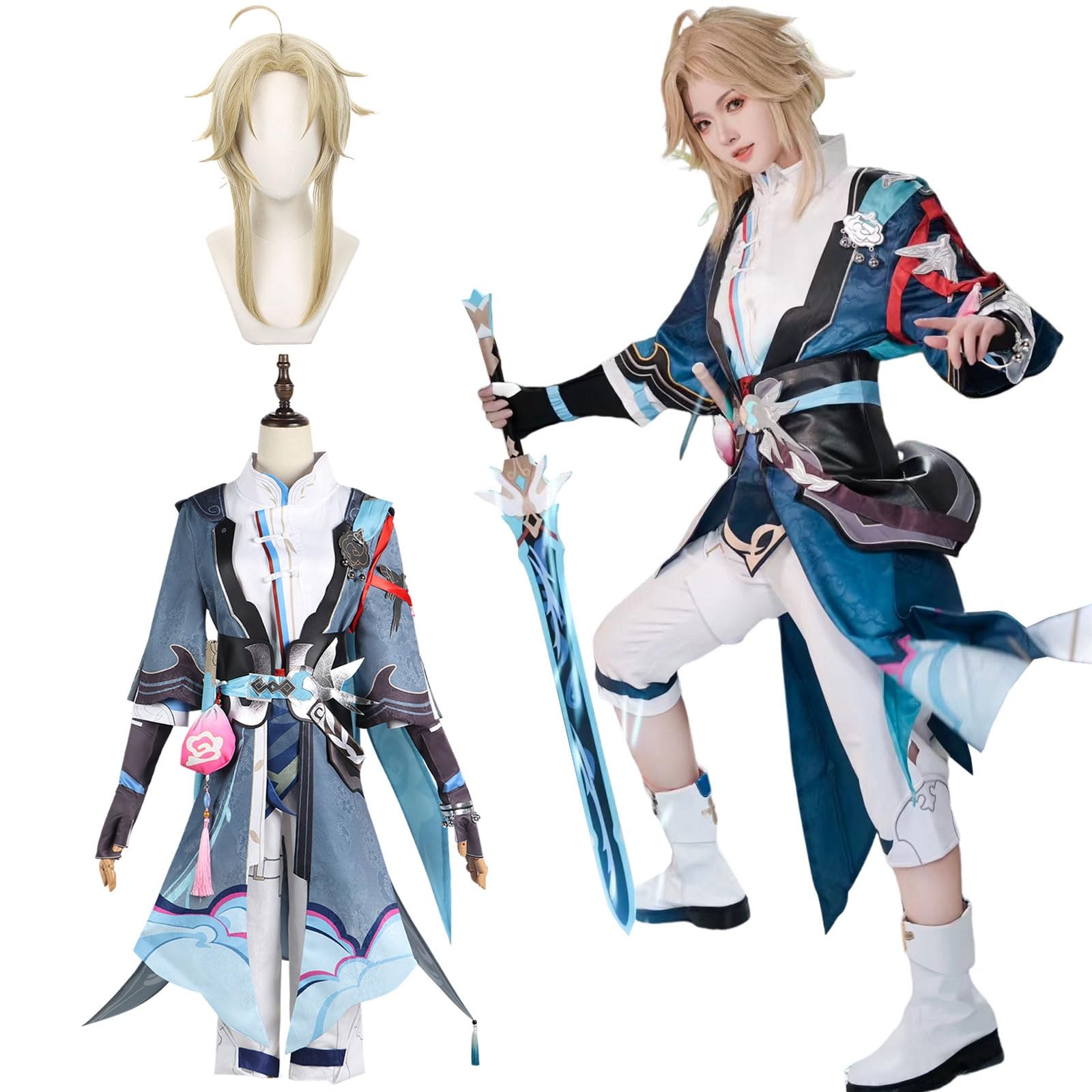 

Яньцин Косплей из аниме Star Star Полный взрослый костюм для школы Яньцин Косплей Яньцин Размер [Отличное качество] Парик, Fushuukenkai Rail