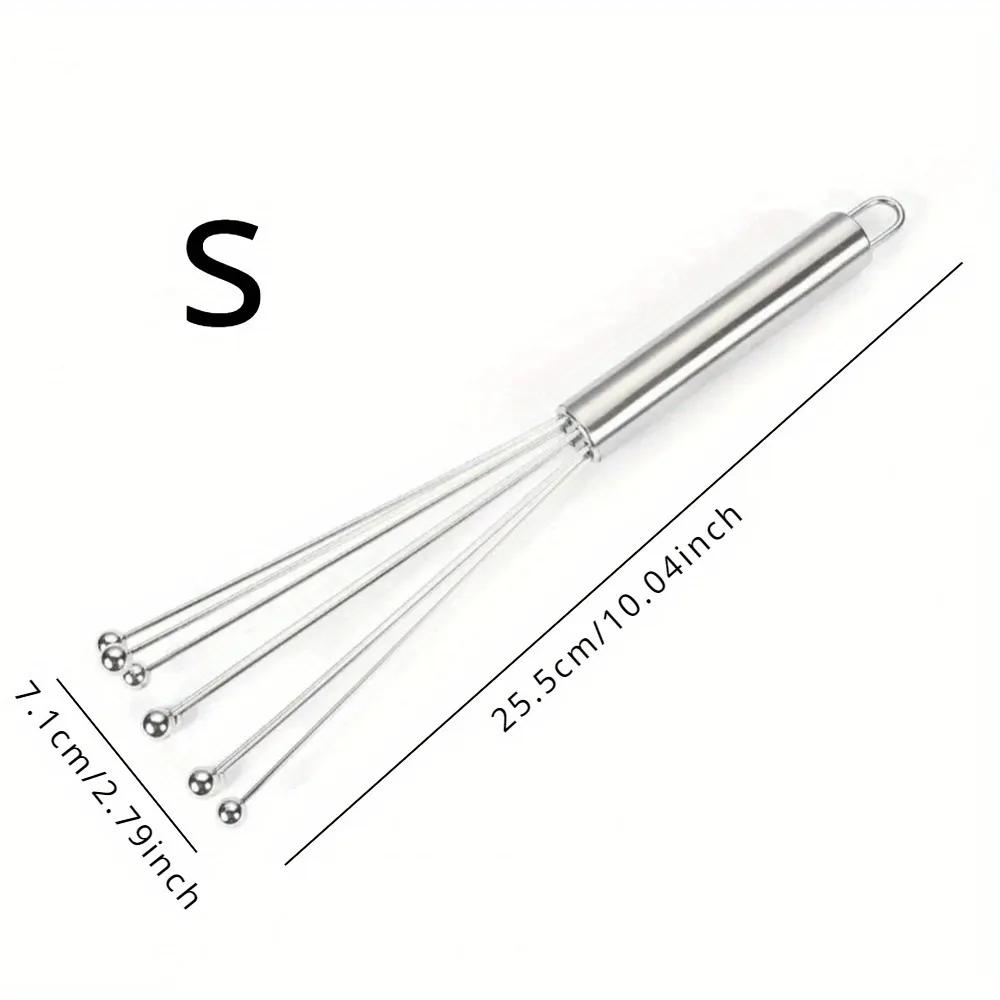 

1PC Handheld Egg Beater Rust-proof Egg Wave Bead Whisk Set Handheld Egg Cream Whisk Kitchen Baking Tools