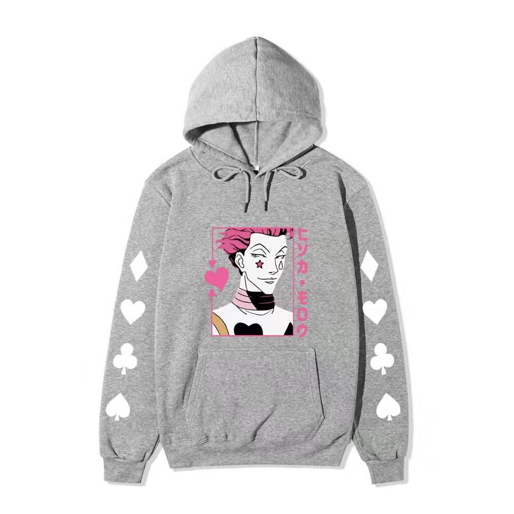 HUNTER X HUNTER Hisoka Print Fashion Sweatshirt Hip Hop Casual Unisex Autumn Winter Fleece Streetwear Tops