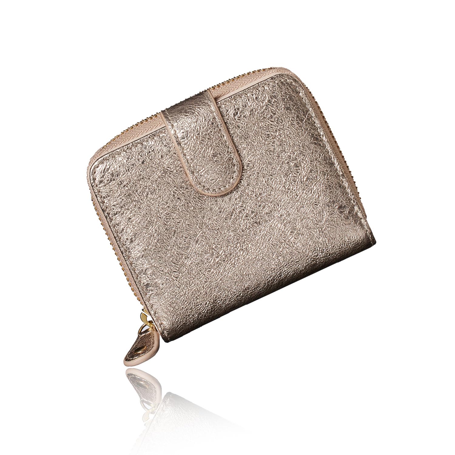 

[VOICE] Italian NEW LIFE cowhide Chic women s bifold wallet. Looks like a mini wallet with the storage capacity of a long wallet. This elegant