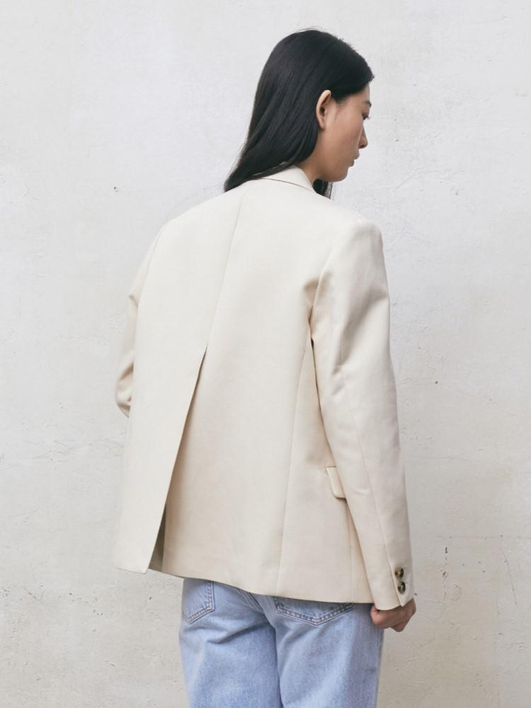 Cote28-1 Cotton One-Button Jacket