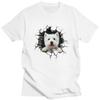 Przełomowy West Highland White Terrier Koszulka Męska 100% Bawełna T-shirt Rekreacyjny Westie Miłośnik Psów Koszulki Streetwear Koszulki