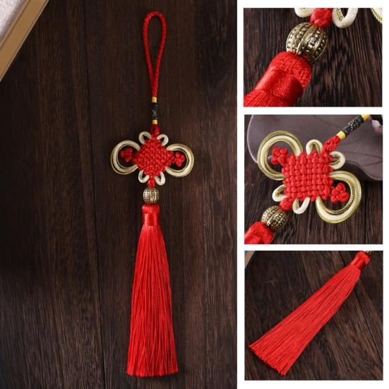 2 Stücke Chinesische Knoten Quasten Dekoration Handgemachte Günstige Glück Amulett Hause Auto Laterne Hängen Fransen Ornament Neue Jahr Geschenk