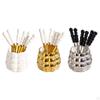 Ceramic Jar Fruit Fork And Spoon Set for Elegant Dining
