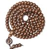 Handcrafted Six-Lobed Dragon Wood Buddhist Beads Rosary, 20mm