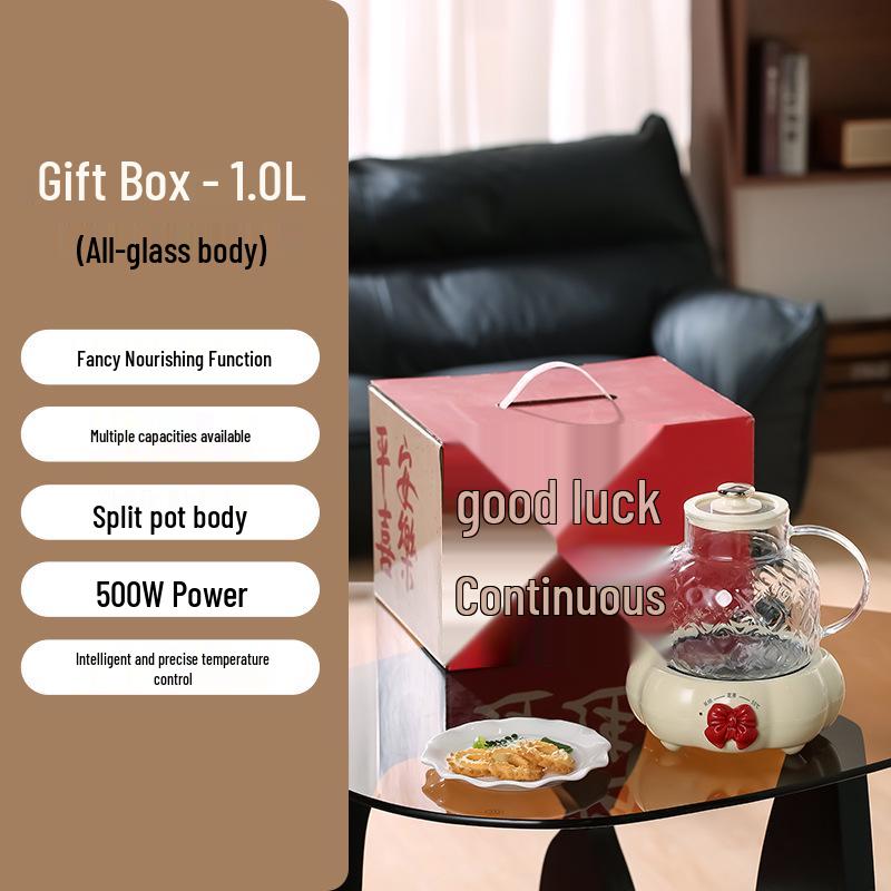 

All-Glass Electric Health Kettle for Tea & Stew - Ideal for Dorms & Offices, Great Gift 1 Unit