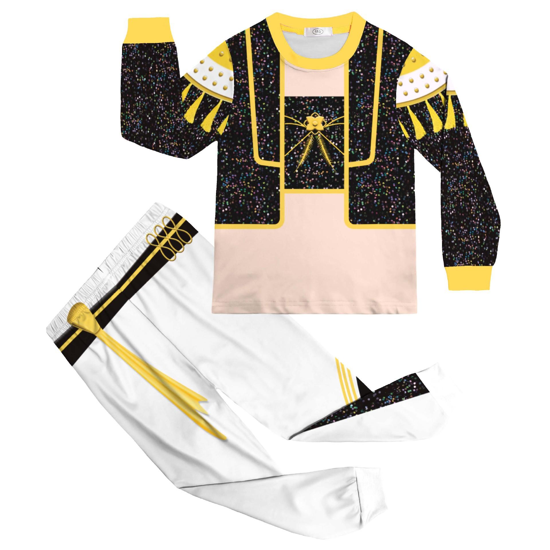 

New Suit Sorceress Hunting Group Printed Clothing Big Children s Home Long Sleeve + Pants Two Suit 140cm