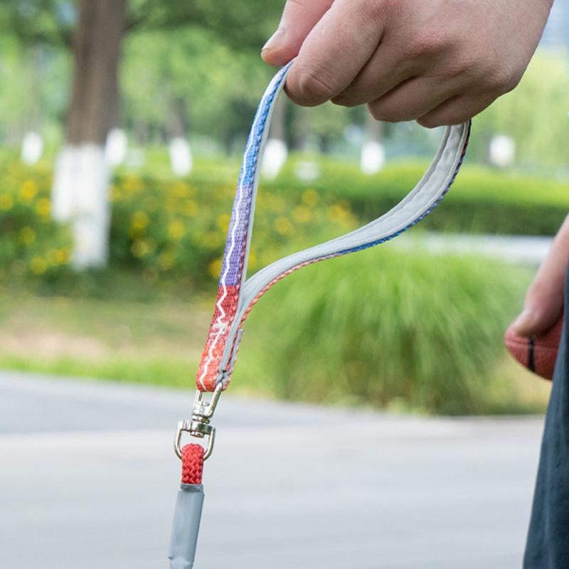 Dog Collar Leash Slip Chains Leads Strong Double Handle Nylon Rope No Pull Pet Training Leash Medium Dogs Puppy Traction Rope