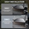 Right Passenger Side Mirror Cover Caps Compatible with Chevrolet Chevy Cruze 2017 2018 2019 Replacement Rear view Mirrors Trim (Black)