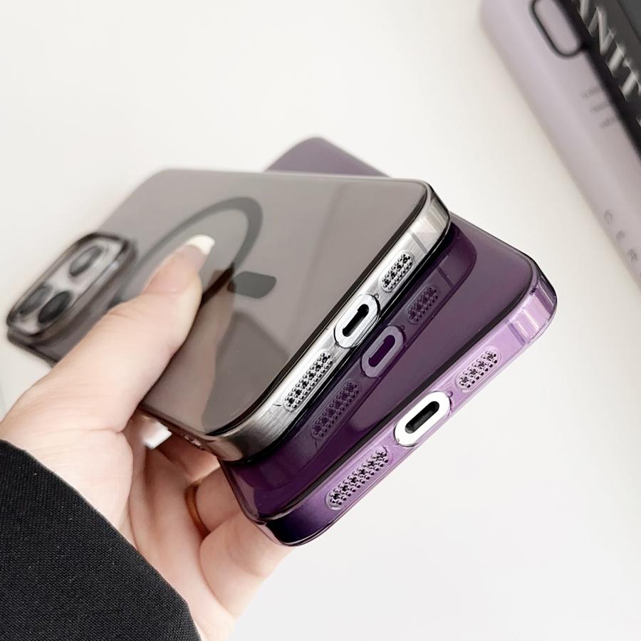 Ultradünne transparente magnetische Telefonhülle für iPhone 16 15 14 13 12 11 Pro Max iPhone16 Wireless Charge Back Clear Cover