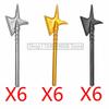 MOC Military Building Blocks Medieval Soldiers Knight Figures Weapons Accessories Witc Hat Helmet Shield Spear DIY Brick Toy T10