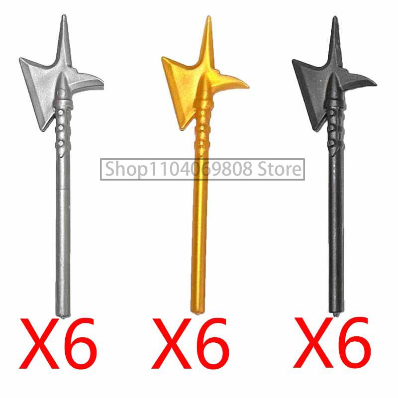 MOC Military Building Blocks Medieval Soldiers Knight Figures Weapons Accessories Witc Hat Helmet Shield Spear DIY Brick Toy T10