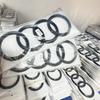 hot Black/Silver 4 Ring ABS Car Hood Front Bonnet Grill Rear Trunk Emblem Logo Badge Sticker For A3 A4 A5 A6 A7 Q2 Q3 Q5 Q8 TT
