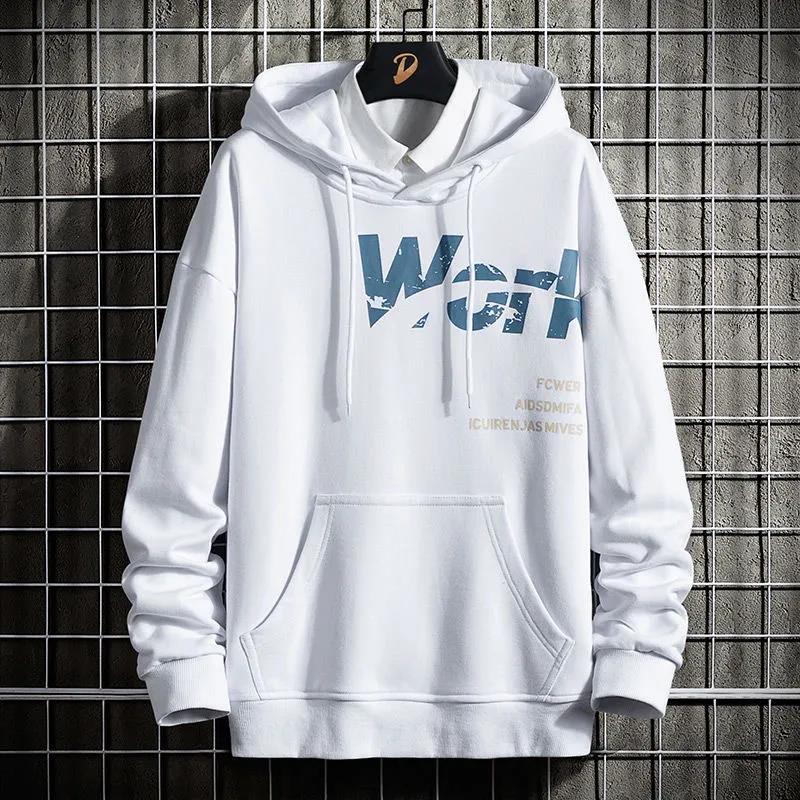 Men Hooded Pullover Suit Spring Teen Student Clothing Sports Suit Casual Sweater and Pants for Young