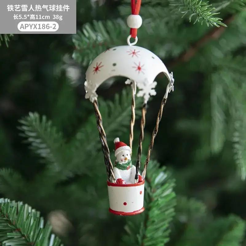 Christmas Delicate Fine Workmanship Christmas Ornament Hot Air Balloon Home Party Christmas Home Decoration Supplies
