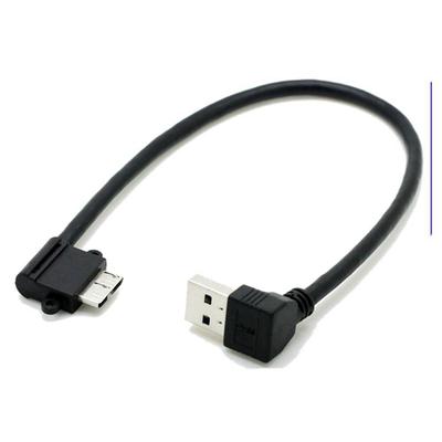 20cm USB 3.0 Rechtwinkliger A-Stecker zu Micro-B-Stecker 10-Pin Kurzer Adapter BIN/MicroB Kabel für mobile Festplatte