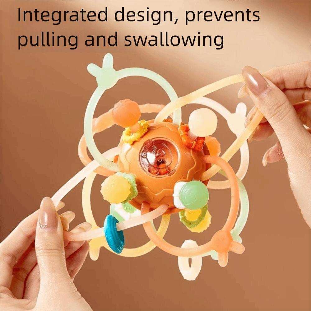 Grab Ball Baby Toy Soft Silicone Rattle Hand Grab Manhattan Round Ball Baby Toy