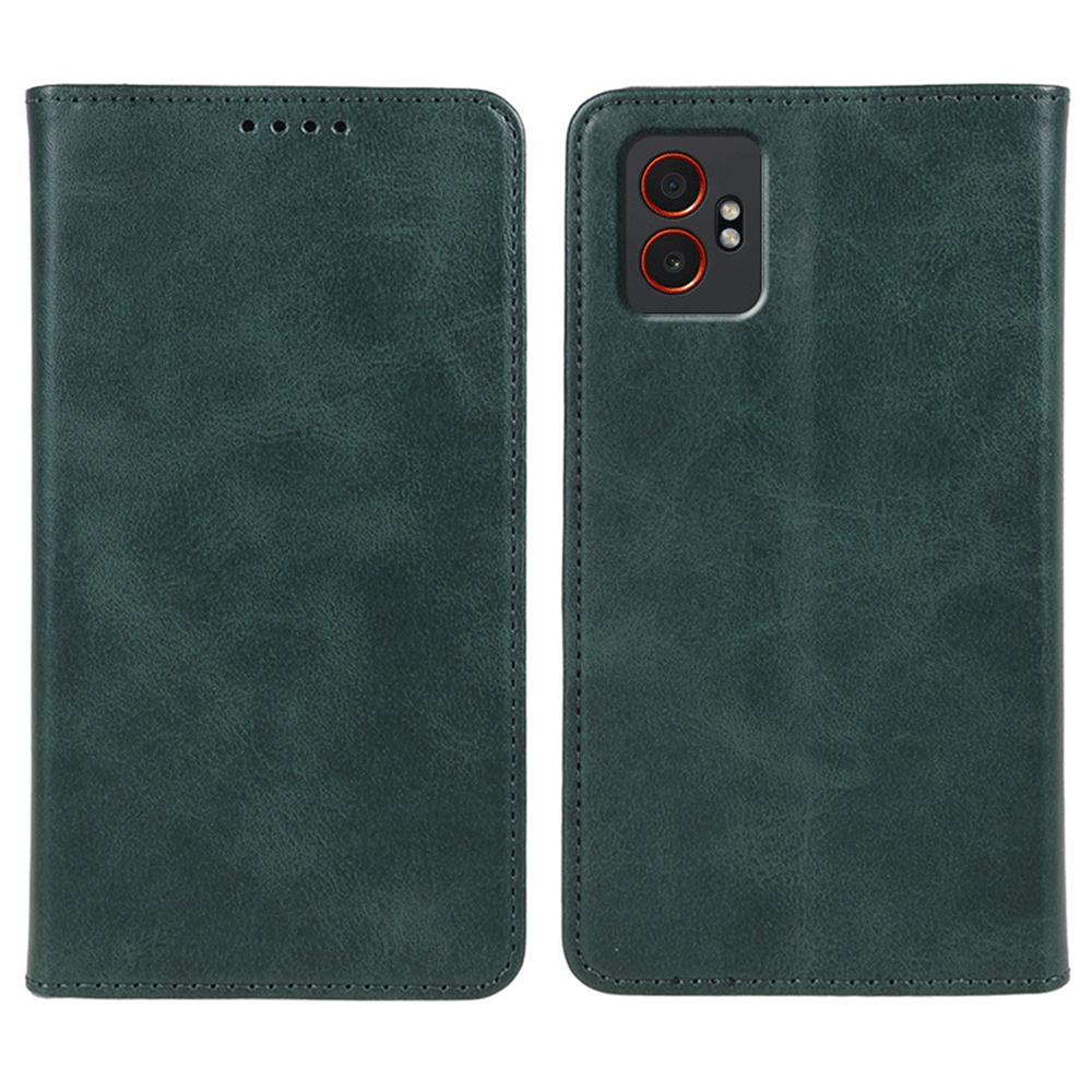 For Samsung Galaxy XCover7 Pro Case Strong Magnetic PU Leather Phone Cover Calf Texture