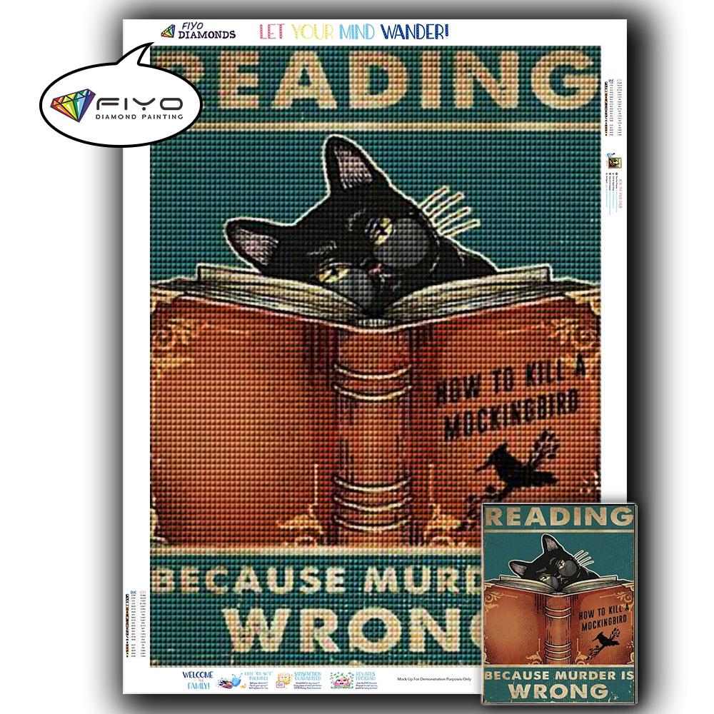 5D DIY Diamond Painting Black Cat Diamond Embroidery Vintage Cartoon Cross Stitch Picture Of Rhinestones Home Decor