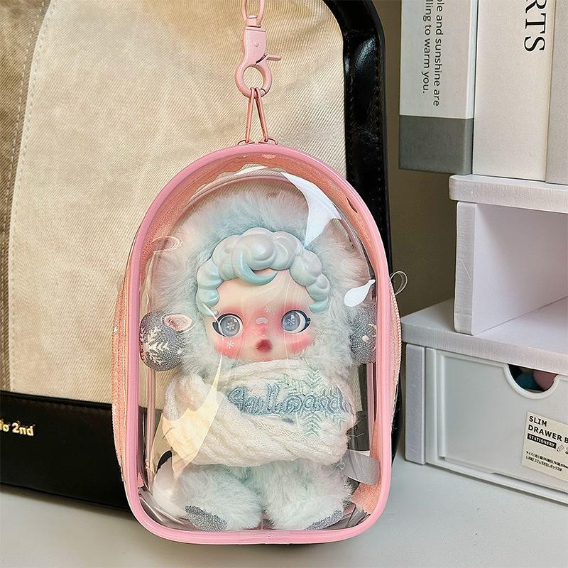 SP Winter Sonata Labubu Stroller Bag: 15cm Cotton Doll Protective Ita Case