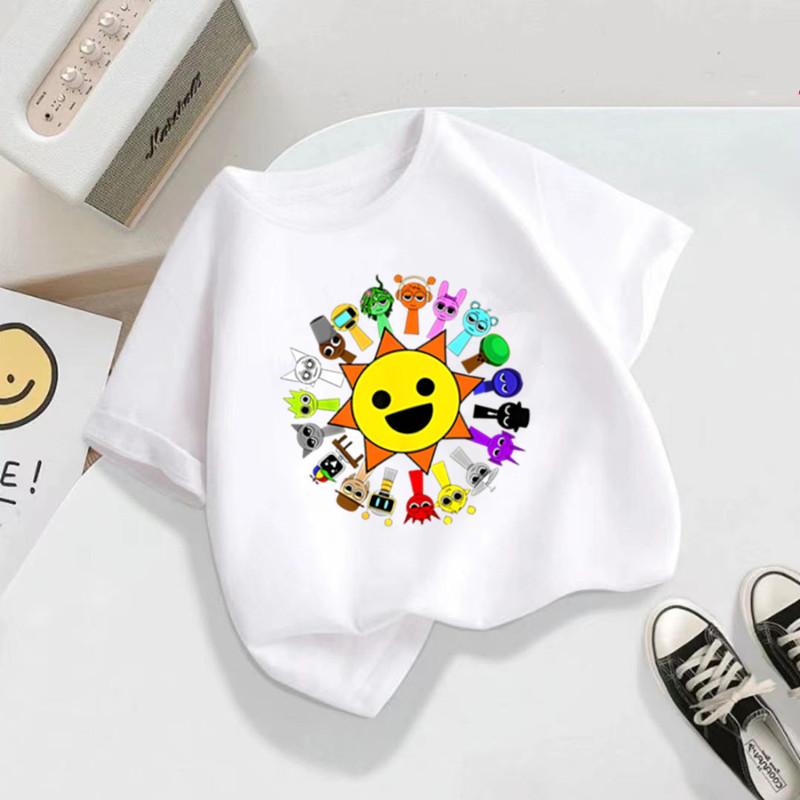 

Летняя детская футболка Аниме Спранки Графическая футболка Мальчики Девочки Хоррор Игры Топы с коротким рукавом Дикая футболка Мультяшные футболки Спранки 110