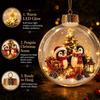 2D Flat Pattern Christmas Ball Ornament Transparent Clear Sphere Bauble  Family Gathering