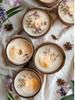 Natural Coconut Shell Scented Candle with Dried Flowers – Handmade Aromatherapy Candle for Home Decor & Relaxation