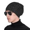 Black Leopard Print Beanie Hat Warm Bonnet Cap Adults Knitted Hats Headwear Vintage Street Skullies Beanies for Women Men