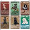 Putuo Decor Dog Vintage Tin Sign Plaque Metal Plate Wall Art Decoration for Living Room Man Cave Cafe Farm Home Retro Poster