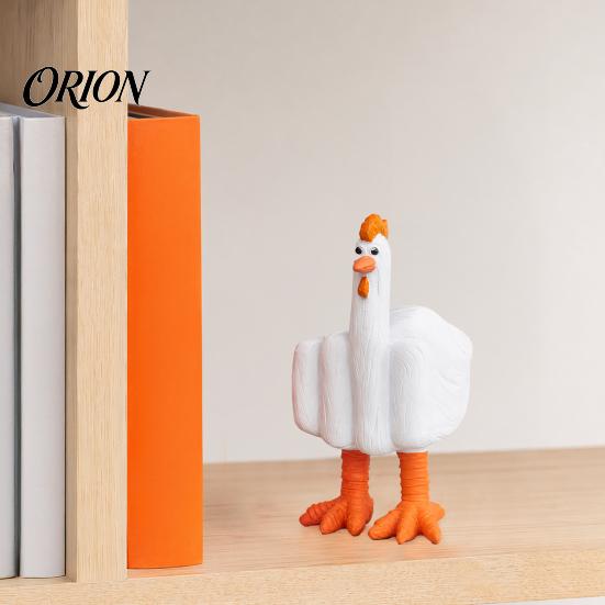Whimsical Desk Decoration Funny Duck/Chick Figurine, Creative Resin Animal Statue Desktop Ornament, Gift for Duck Lovers Sculpture Home Office Decor,