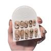 Eye Cat Clear Handmade Nail Art Gradual Brown Rhinestone Nail Removable Sticker