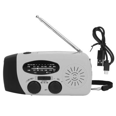 Hand Crank Solar Radio Multifunctional Emergency Radio LED Radio with Flashlight for Outdoor