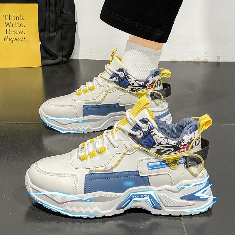 

Модная универсальная обувь для бега Легкая удобная повседневная обувь Мужские кроссовки на толстой подошве с защитой от скольжения Zapatillas De Deporte 44 белый