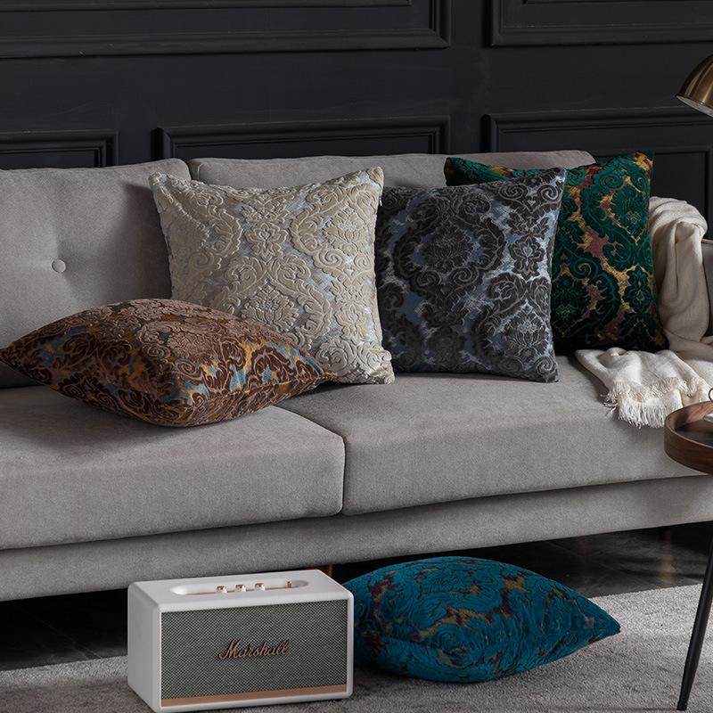 45x45/50x50cm Europäische Samt-Kissenhülle Luxuriöse Jacquard-Kissenhülle 2026 Neu Weiches Dekokissen für Sofa Wohnzimmer