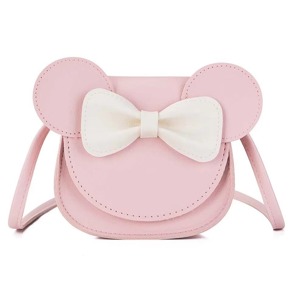 Girl Coin Purse Children Wallet Small Coin Box Bag Cute Mouse Bow Kid Money Bag Baby Rabbit Shoulder Bag Purse