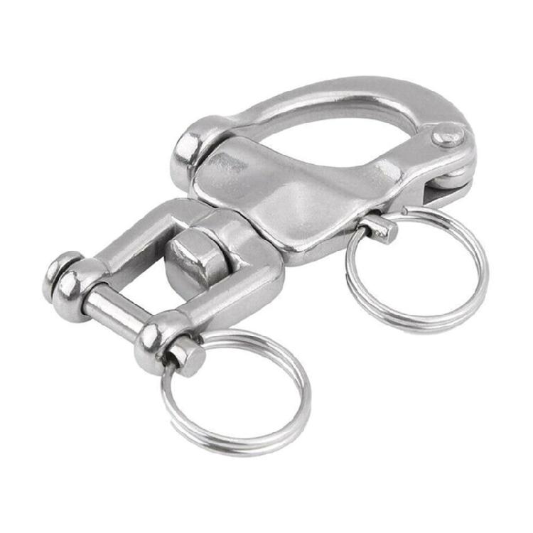 Multipurpose 316 Stainless Steel Strong Spring Shackle Suitable for Marine Boats & Outdoor Adventures Secure Attachment