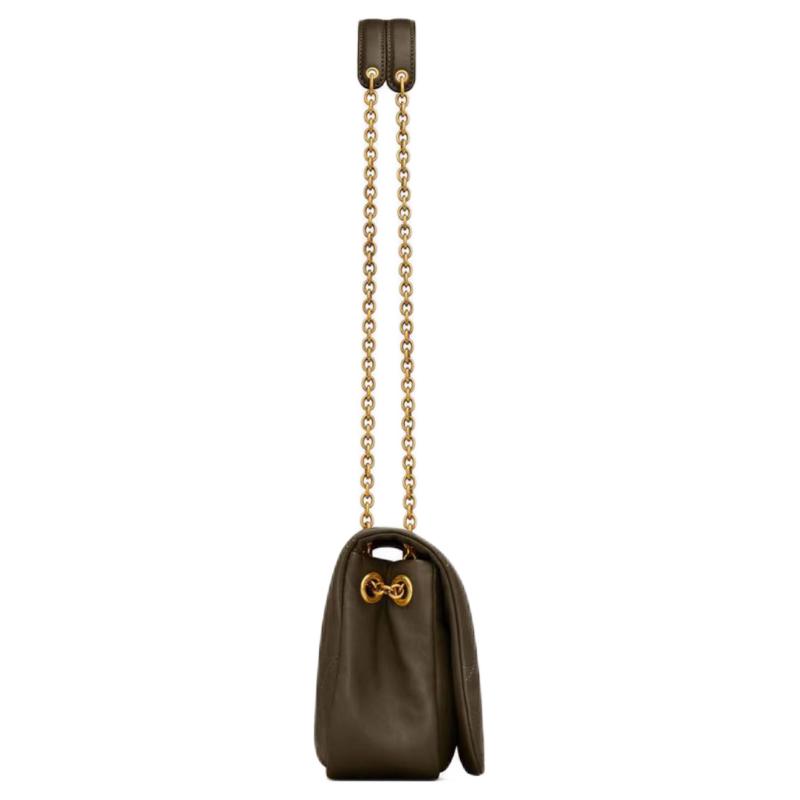 Saint Laurent Ysl Jamie 4.3 Metallic Logo Quilted Lambskin Crossbody Shoulder Bag Women Bags Light-Musk 766754-AAB32-3212