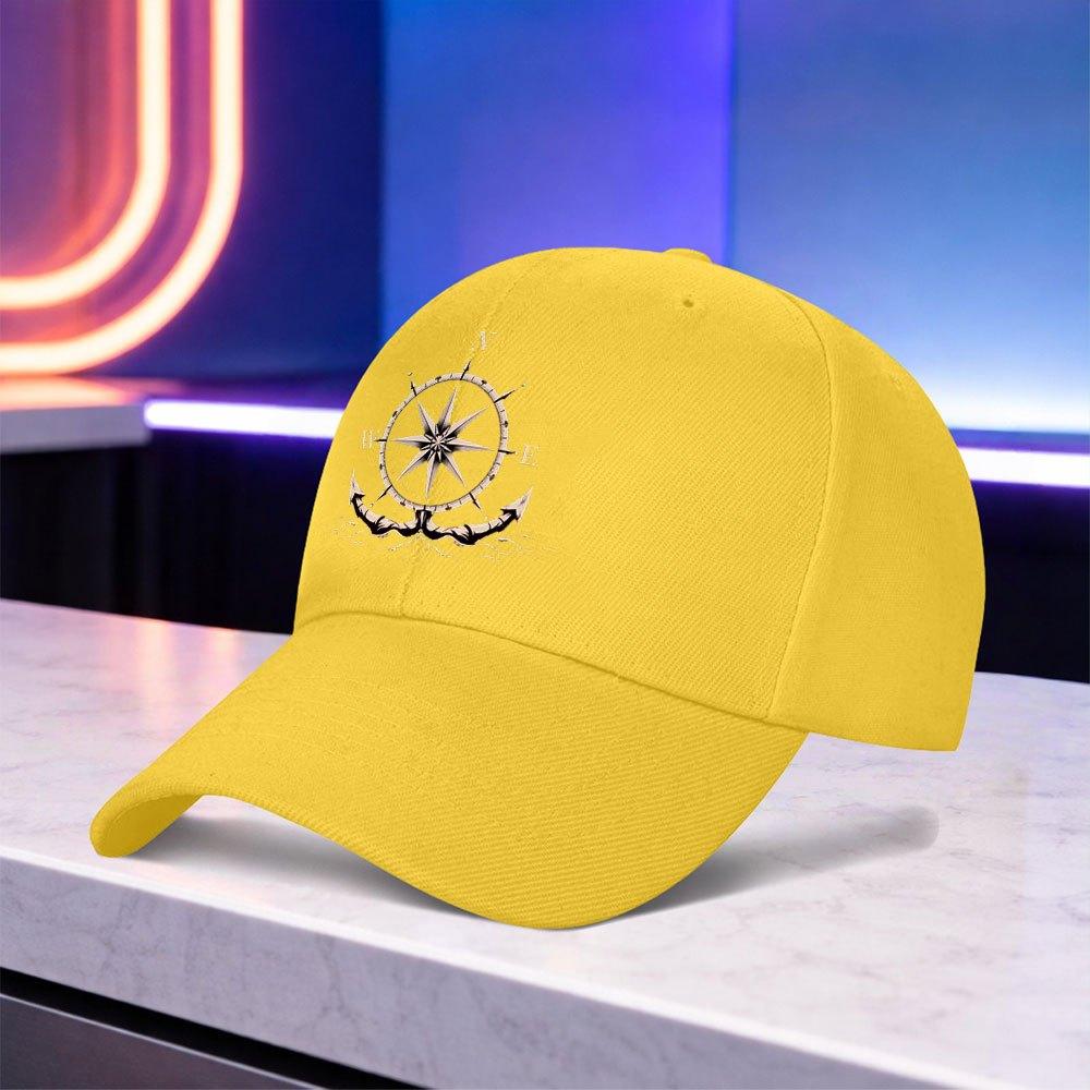 Nautical Compass Anchor Print Baseball Cap  Lightweight Unisex Outdoor Sports Hat for Weddings Parties Festivals Daily Wear