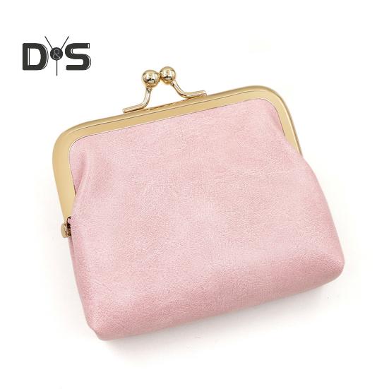 Mini Vintage Coin Purse Faux Leather Kiss Lock Change Pouch Portable Wallet Multi-purpose Keys Earphones Trinkets Lipstick Cosmetic Accessories