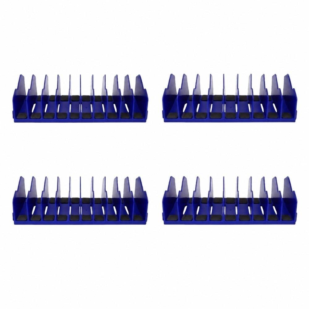 4pcs 10 Slot Pliers Organizer Rack Blue Tool Organizer Rack Non-Slip Pliers Holder Tool Box Drawer