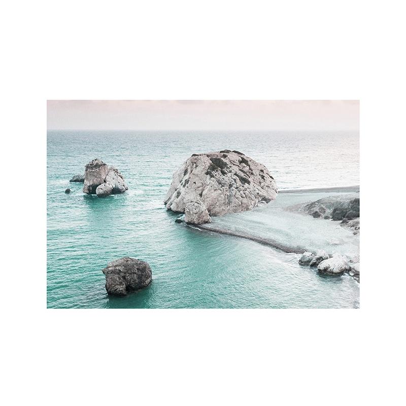 Decorative Poster Summer Theme Canvas Seaside Ocean Beach Seagull Poster Home Decorative Natural Scenery Painting Wall Art Decor 297x210mm