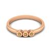 Winziger runder Citrin-Edelstein 925 Sterlingsilber rosévergoldet Drei Steine Minimalistischer Damen Verlobungsring