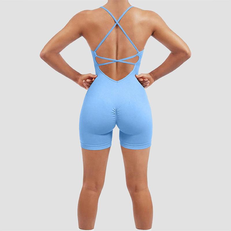 Vest Style Yoga Suit Jumpsuit Sexy Hip Hugging One-Piece New Sports Jumpsuit For Women