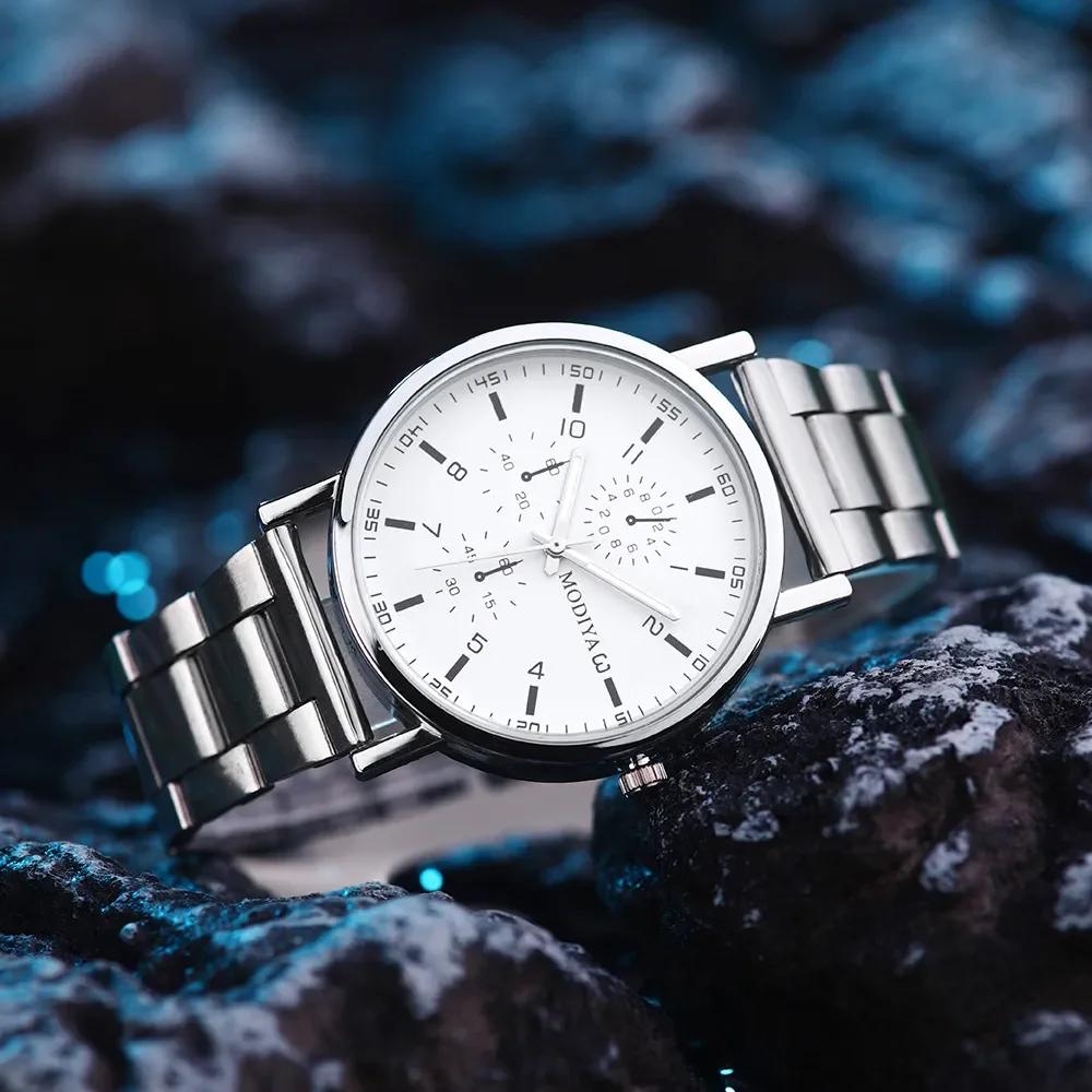 Casual Number Dial Quartz Watch Brand Steel Mesh Belt Watch for Men Round Business Wristwatches Luxury Clock Relogio Feminino