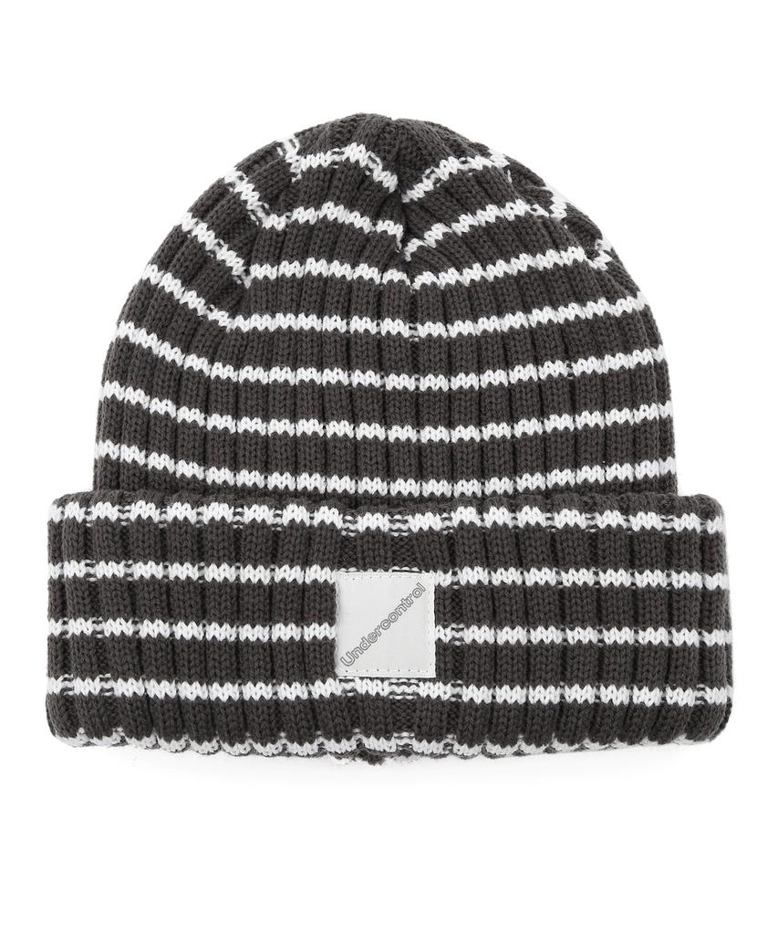 Eondeokeonteulol Winter Striped Beanie Beanie / Pin Stripe / Charcoal